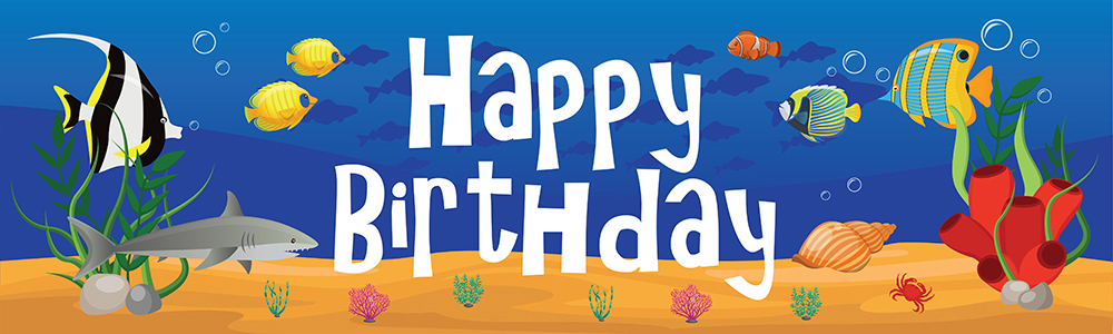 Happy Birthday Banner - Under The Sea Childrens