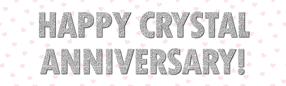 Happy Wedding Anniversary Banner - Crystal