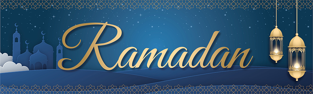 Ramadan Banner - Blue Mosque Design