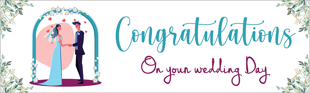 Wedding Banner - Congratulations On Your Wedding Day