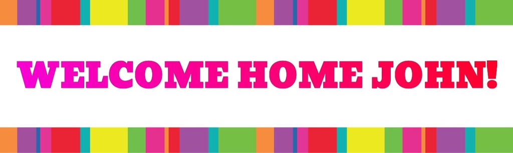 Welcome Home Banner - Rainbow Stripy