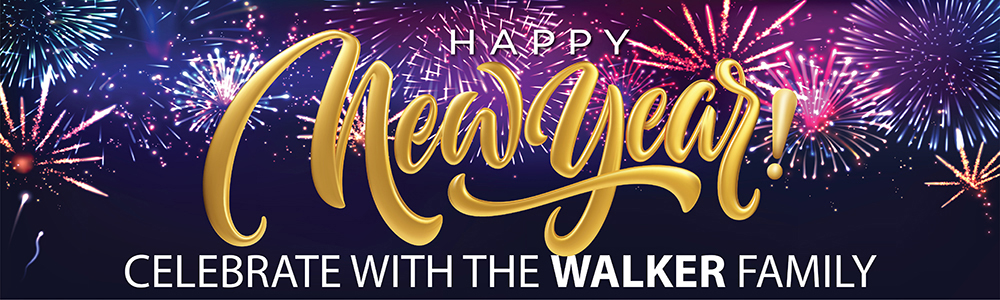 Personalised Happy New Year Banner - Fireworks - Custom Text