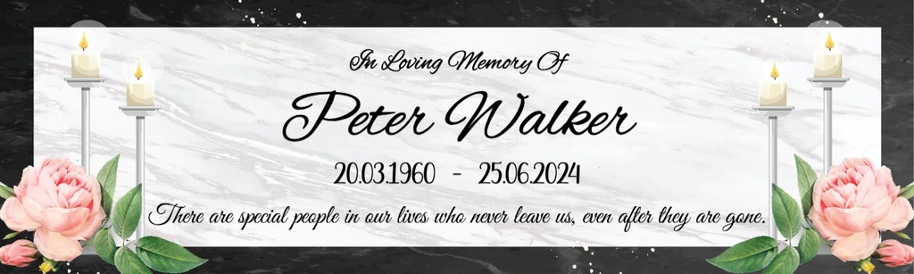 Personalised Memorial Banner - In Loving Memory - Custom Name