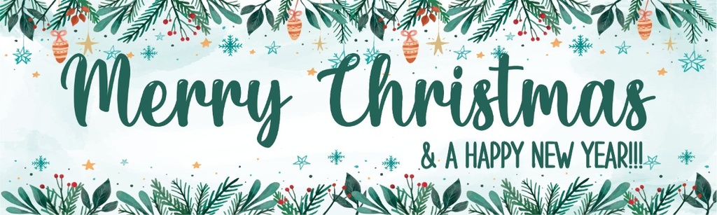 Personalised Merry Christmas Banner - Holly & Ivy - Custom Text