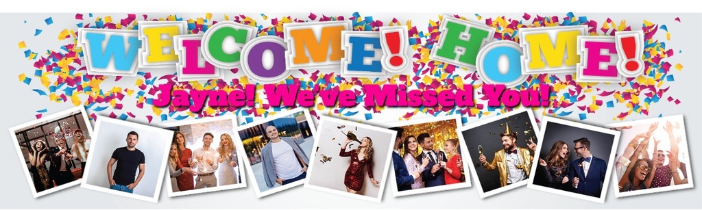 Personalised Welcome Home Banner - Party Celebration - 9 Photo Upload