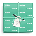 Personalised Birthday Gift Wrapping Paper -  Green Design - Add Name