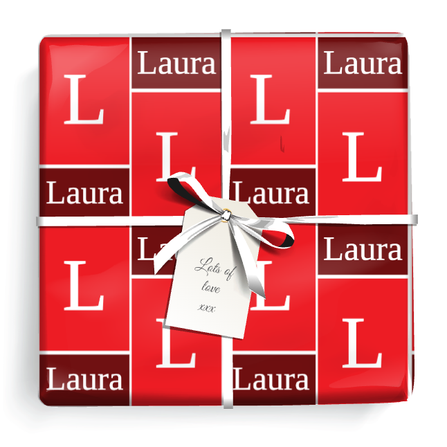 Personalised Birthday Gift Wrapping Paper - Add Name & Initial