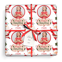 Personalised Christmas Gift Wrapping Paper - Santa Claus- 1 Photo & Name