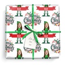 Personalised Christmas Gift Wrapping Paper - Xmas Elf - Add Photo