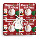 Personalised Christmas Gift Wrapping Paper - Red Santa & Friends - Upload 1 Photo