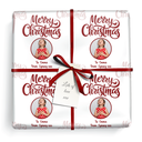 Personalised Christmas Gift Wrapping Paper - Red Merry Christmas - Add Name & 1 Photo