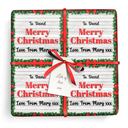 Personalised Christmas Gift Wrapping Paper - Holly - Add Name