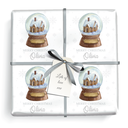 Personalised Christmas Gift Wrapping Paper - Snow Globe - Add Name