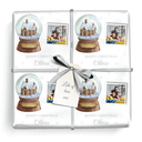 Personalised Christmas Gift Wrapping Paper - Snow Globe - Add Name & 1 Photo