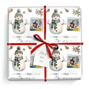 Personalised Christmas Gift Wrapping Paper - Snowman - Add Name & 1 Photo