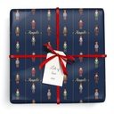 Personalised Christmas Gift Wrapping Paper - Christmas Nutcracker Navy - Add Name