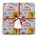 Personalised Christmas Gift Wrapping Paper - Xmas Friends - Add Name & 1 Photo