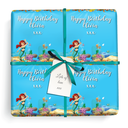 Personalised Birthday Gift Wrapping Paper - Little Mermaid - Add Text