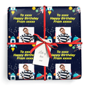 Personalised Birthday Gift Wrapping Paper - Space Alien - Upload 1 Photo & Text