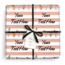 Personalised Party Gift Wrapping Paper - Cocktail Stripes - Add Text