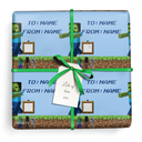 Personalised Birthday Gift Wrapping Paper - Gaming Mine - Add Text