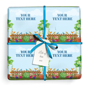 Personalised Birthday Gift Wrapping Paper - Gardening Design - Add Text