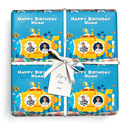 Personalised Birthday Gift Wrapping Paper - Under The Sea Submarine - Add Text & 2 Photos