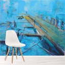 0411 'The Jetty' Wall Mural by Graham McBride TestTest