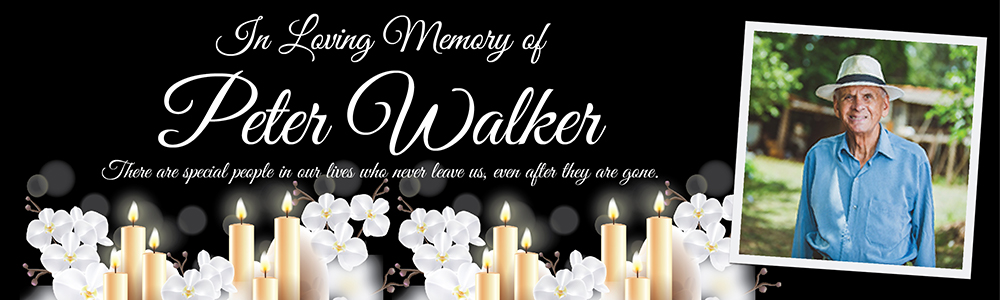 Personalised Funeral Banner - In Loving Memory - Custom Name & 1 Photo Upload