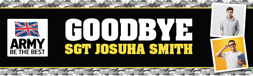 Personalised Goodbye Banner - Army - Custom Name & 2 Photo Upload