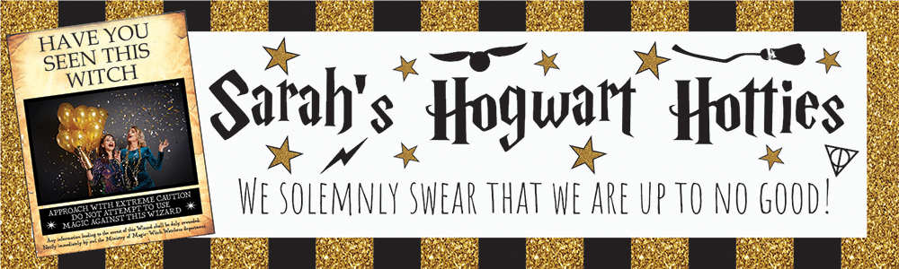 Personalised Hen Do Banner - Wizard Witch - Custom Name & 1 Photo Upload