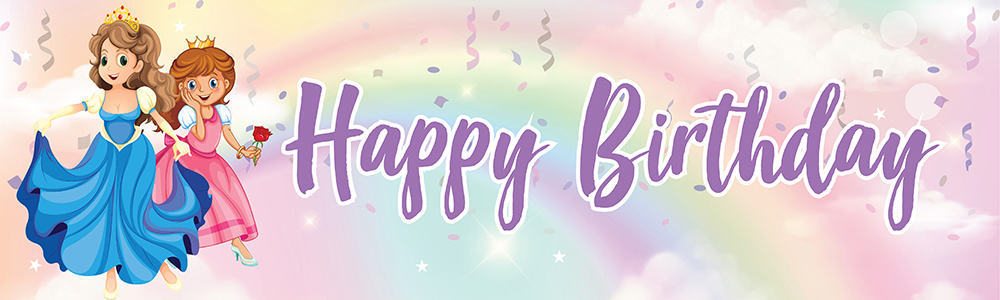 Birthday Banner - Rainbow Princess
