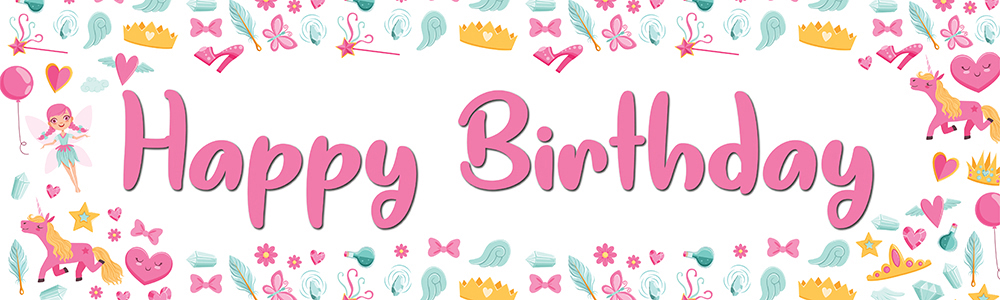 Birthday Banner - Unicorn & Fairy Design