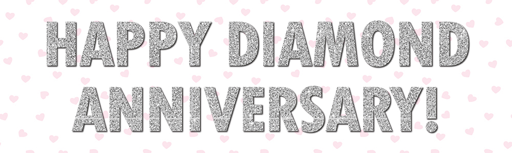 Happy Anniversary Banner - Diamond Wedding