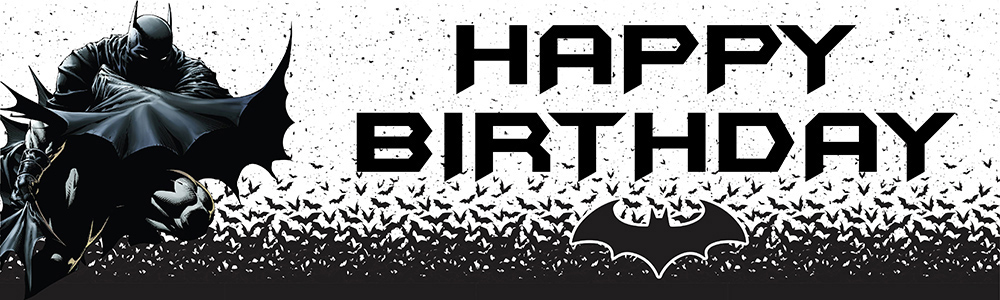 Happy Birthday Banner - Batman Superhero